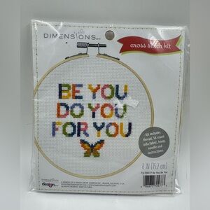 Dimensions Cross Stitch Kit Complete With 6” Hoop Inspirational Butterfly